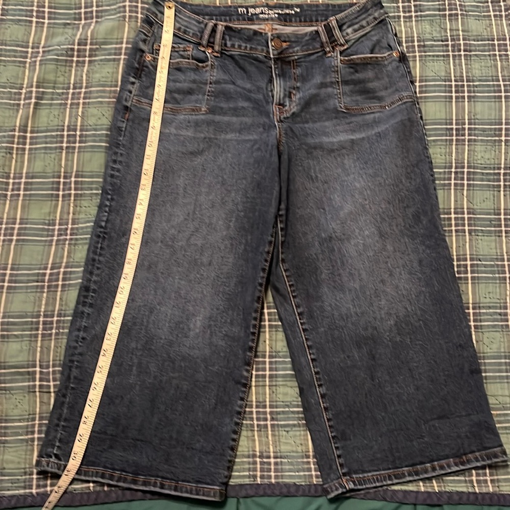 Wide Leg Jean Capris